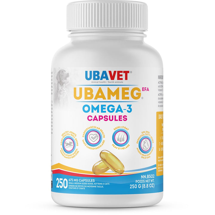 Ubavet Ubameg EFA Omega 3 675 mg Capsules for Dogs &amp; Cats