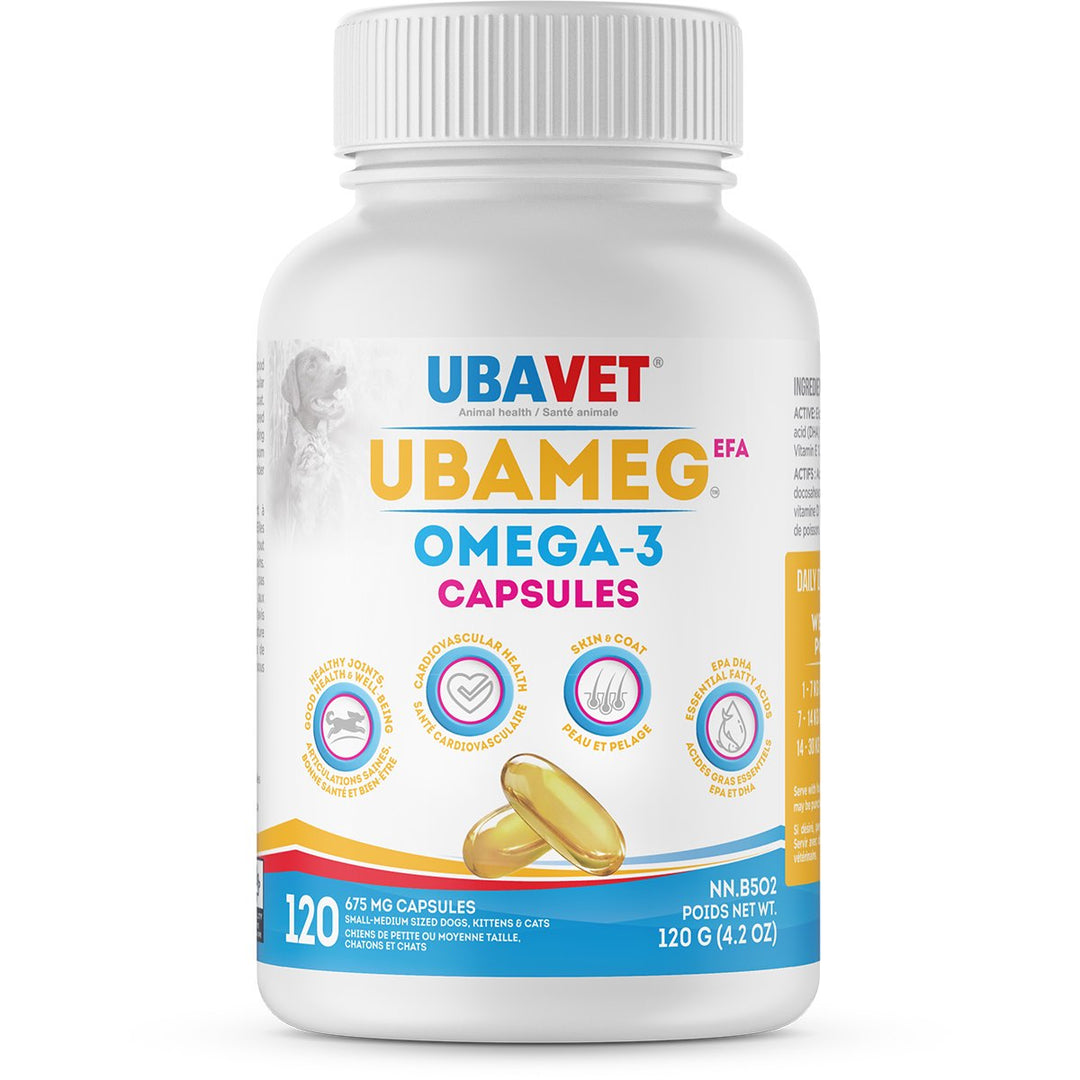 Ubavet Ubameg EFA Omega 3 675 mg Capsules for Dogs &amp; Cats