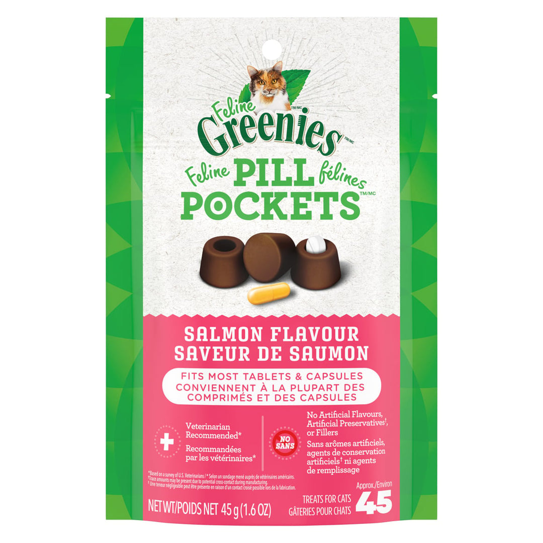 Greenies Pill Pockets Salmon Treats for Cats 45g