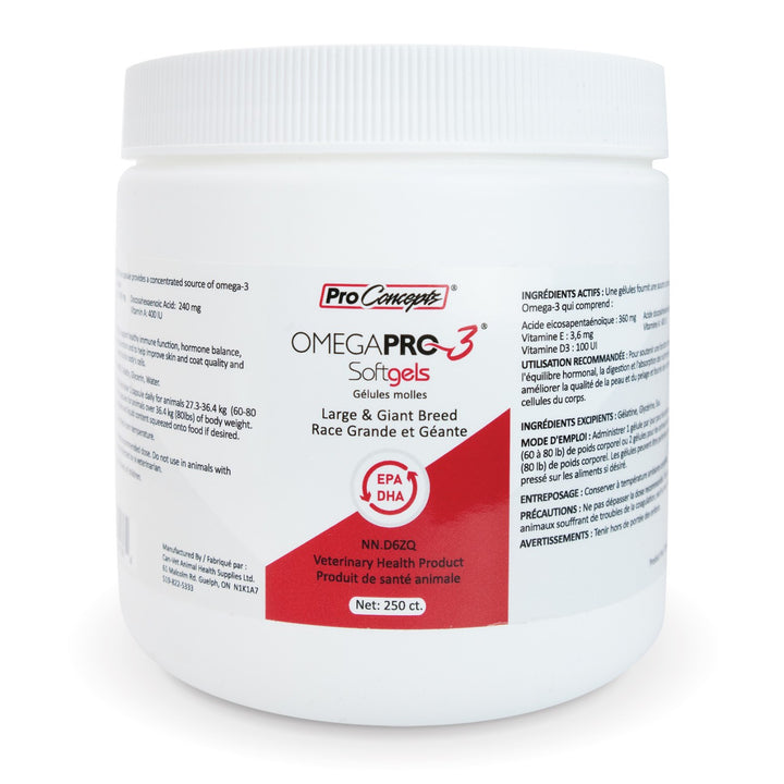 ProConcepts OmegaPro-3 Omega-3 Softgels for Large &amp; Giant Breed Dogs