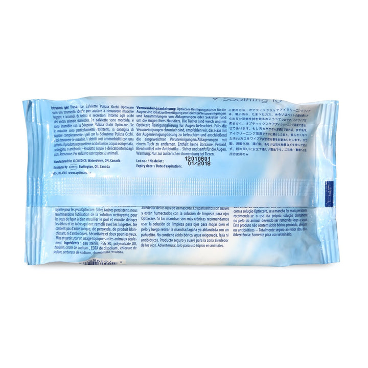 Aventix Optixcare eye cleaning wipes 50/Pack
