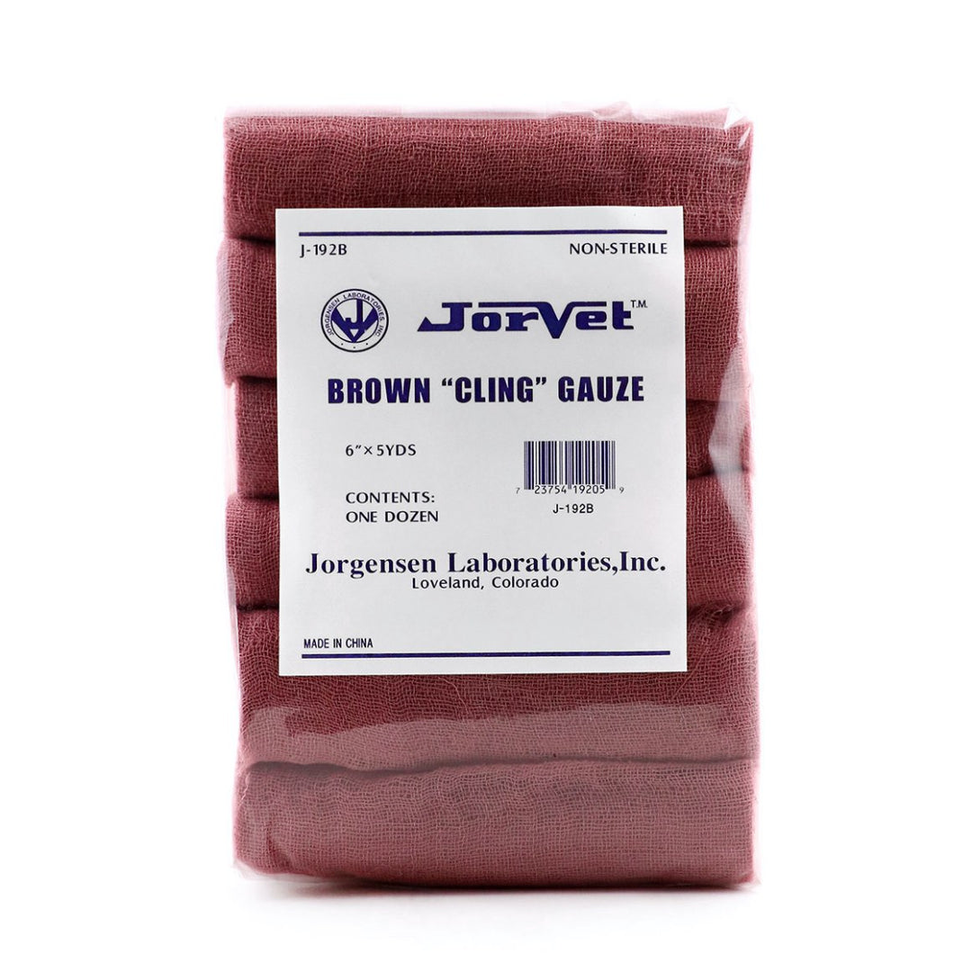 Jorvet Brown Gauze Roll 5 in x 5 yd for Dogs &amp; Cats