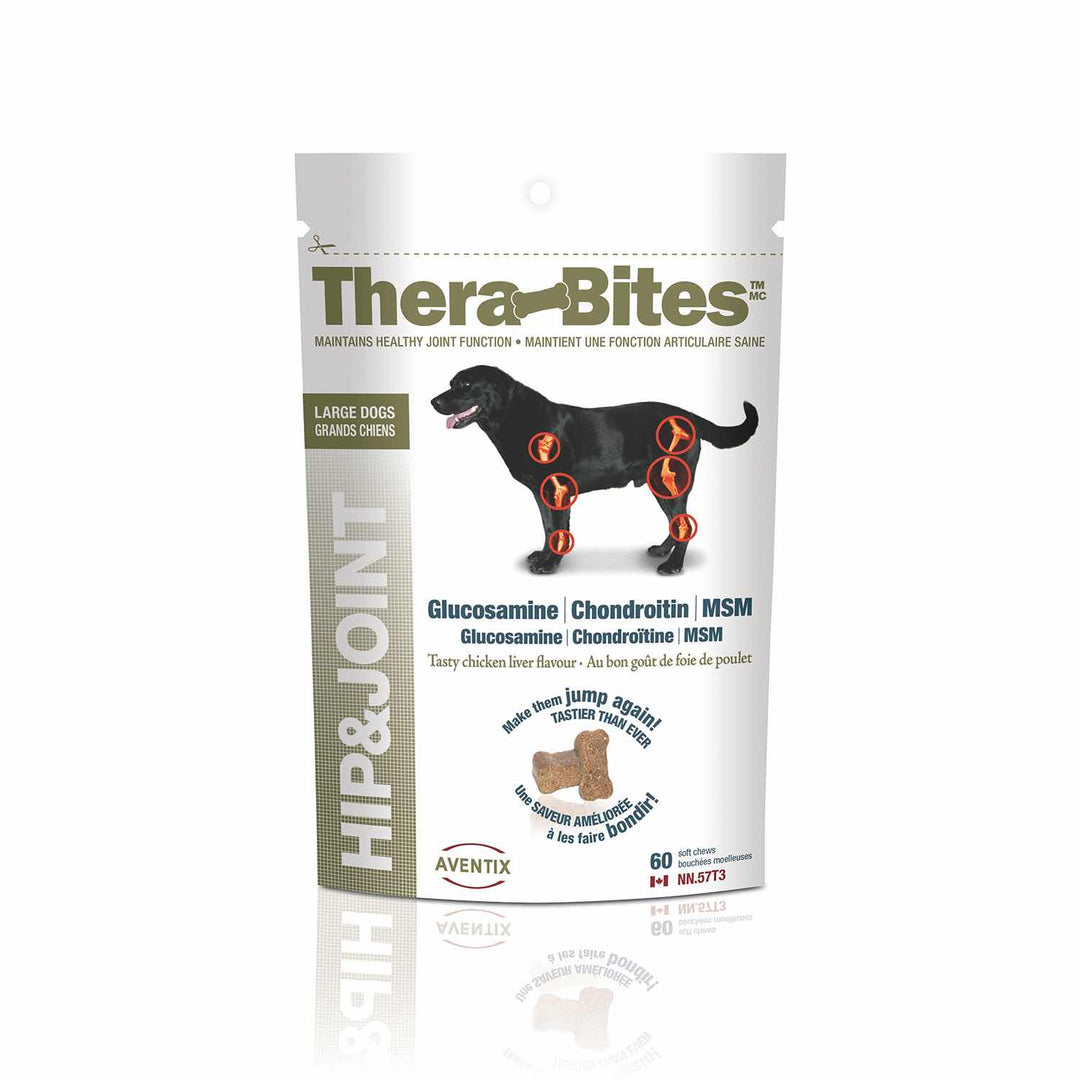 Aventix Thera-Bites Hip &amp; Joint  Chicken and Liver Large Dogs, 60 Chews
