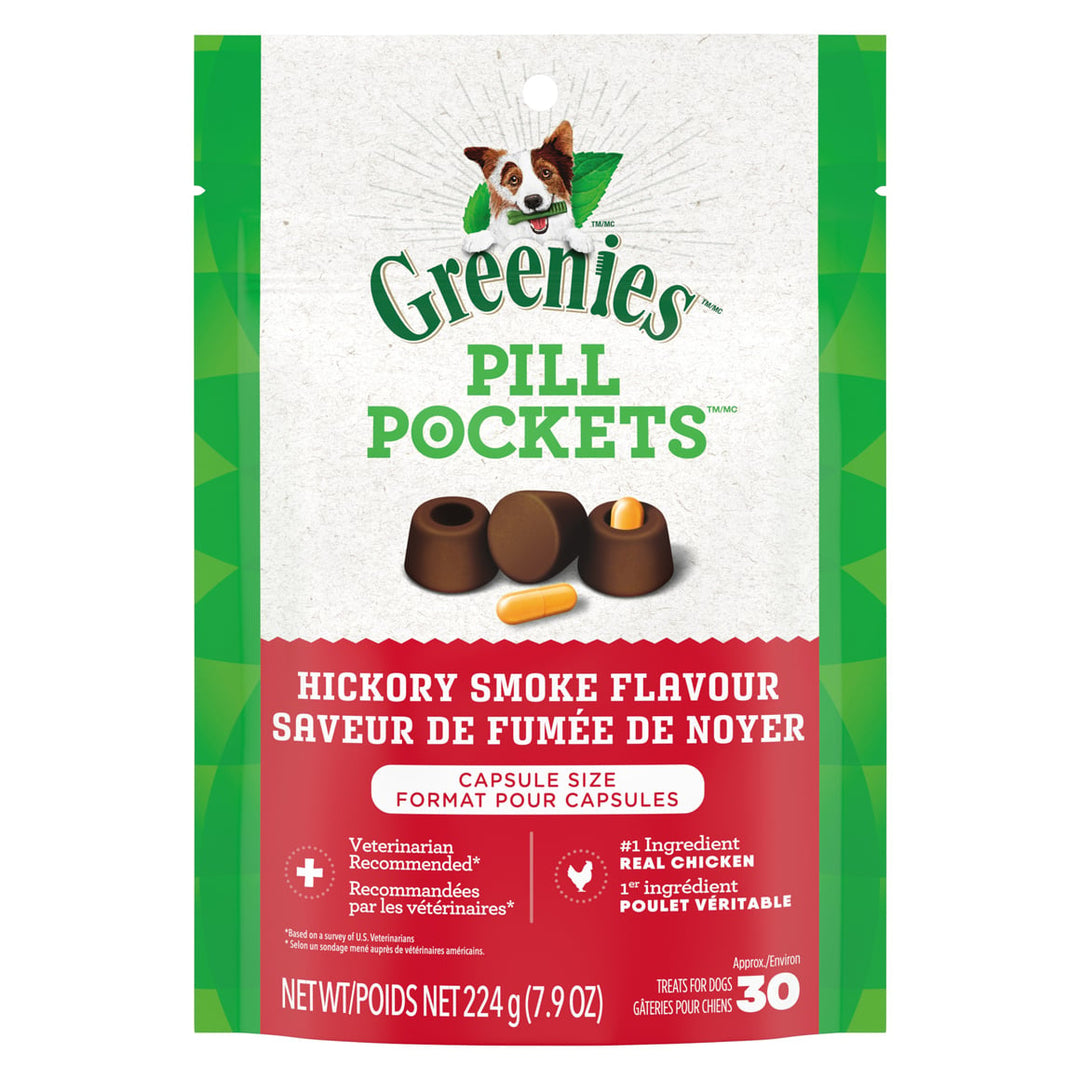 Greenies Pill Pockets Capsule Size for Dogs 224g Hickory