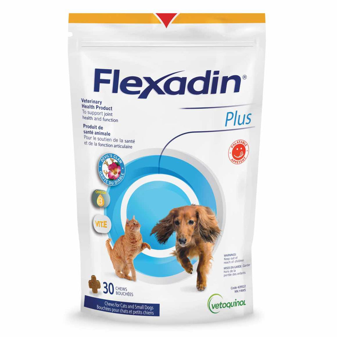 Vetoquinol Flexadin Plus Chews for Cats and Small Dogs - 90 Count