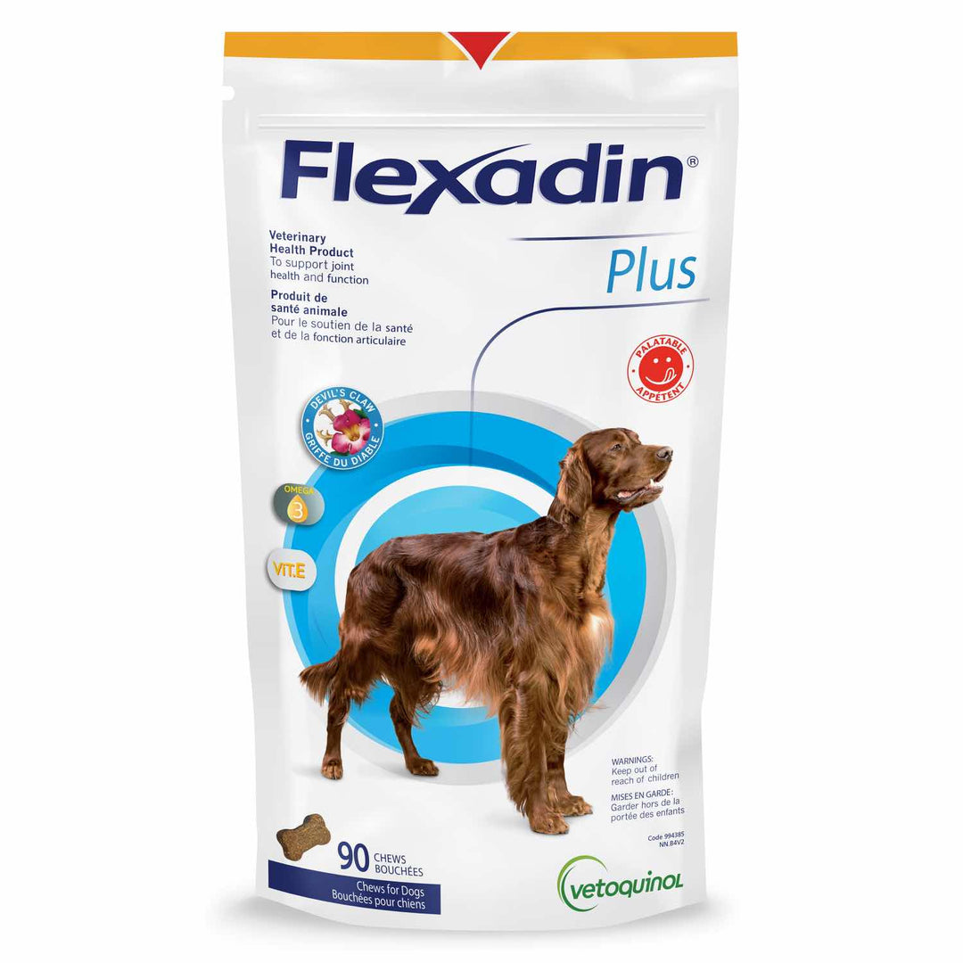 Vetoquinol Flexadin Plus Chews for Medium and Large Dogs - 90 Count