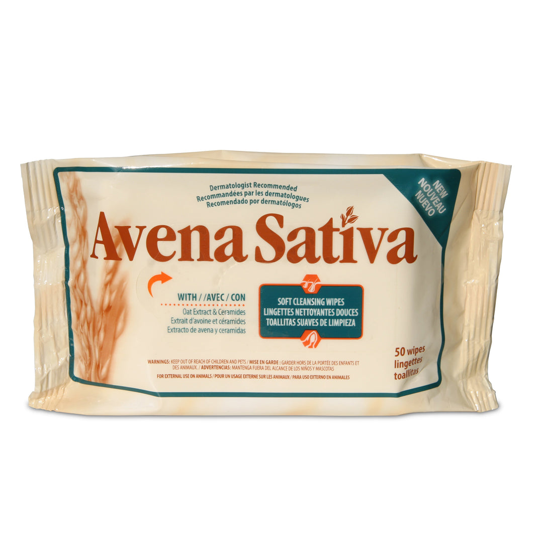 Aventix Avena Sativa soft cleansing wipes 50 Pack