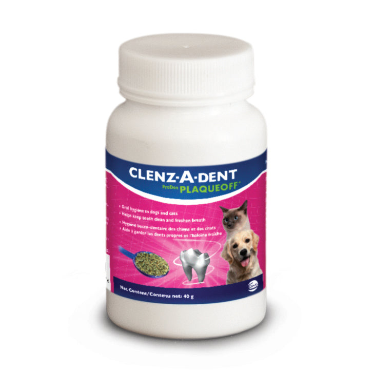 Ceva Clenz-A-Dent PlaqueOff Dental Powder for Dogs &amp; Cats, 40 g