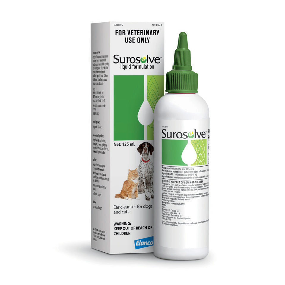 Elanco Surosolve 0.2% Ear Cleaner for Dogs &amp; Cats 125ml