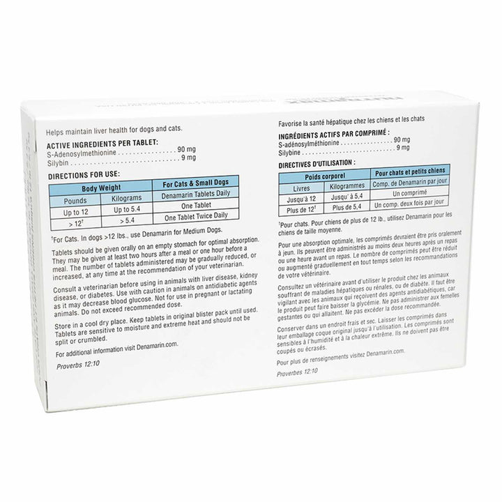 Denamarin Coated Tablets for Cats &amp; Small Dogs 90mg, 30 Tablets