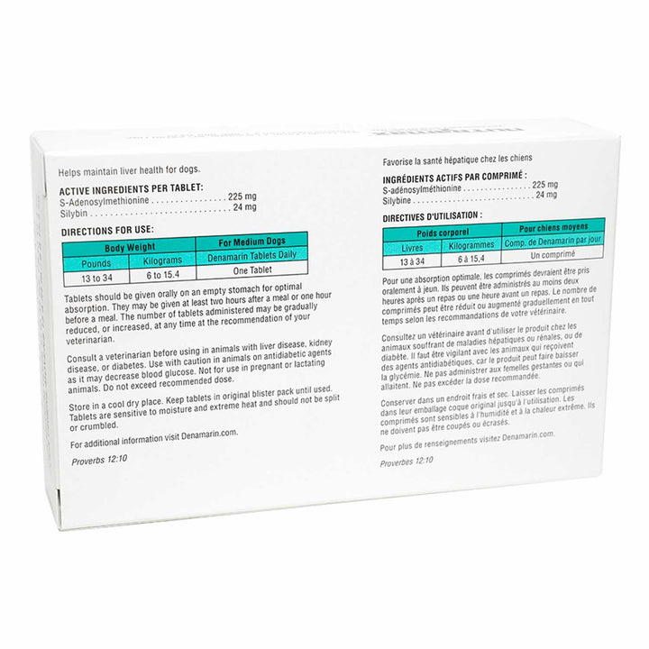 Denamarin Coated Tablets for Medium Dogs 225mg, 30 Tablets