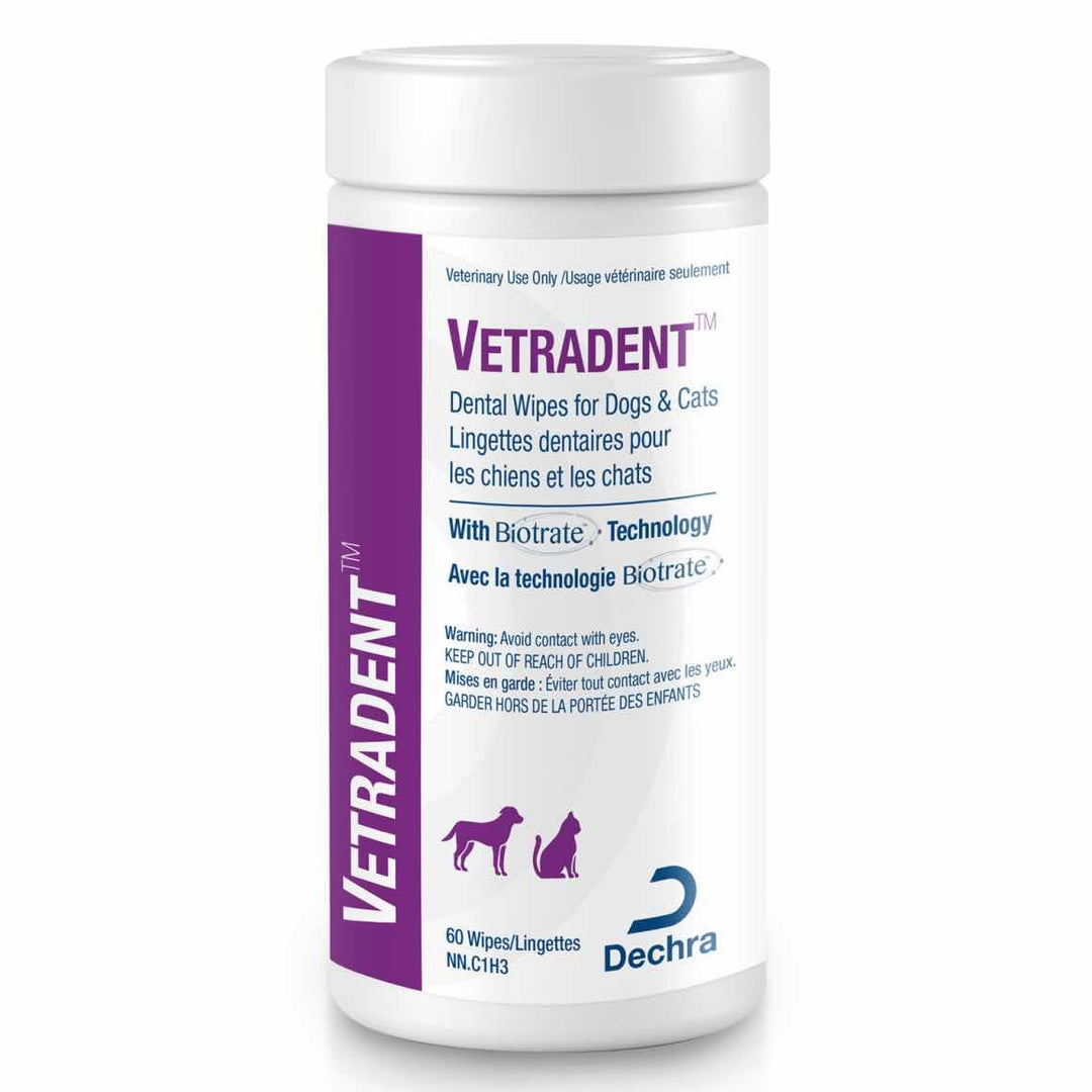Dechra Vetradent Dental Wipes for Dogs &amp; Cats - 60 Pack