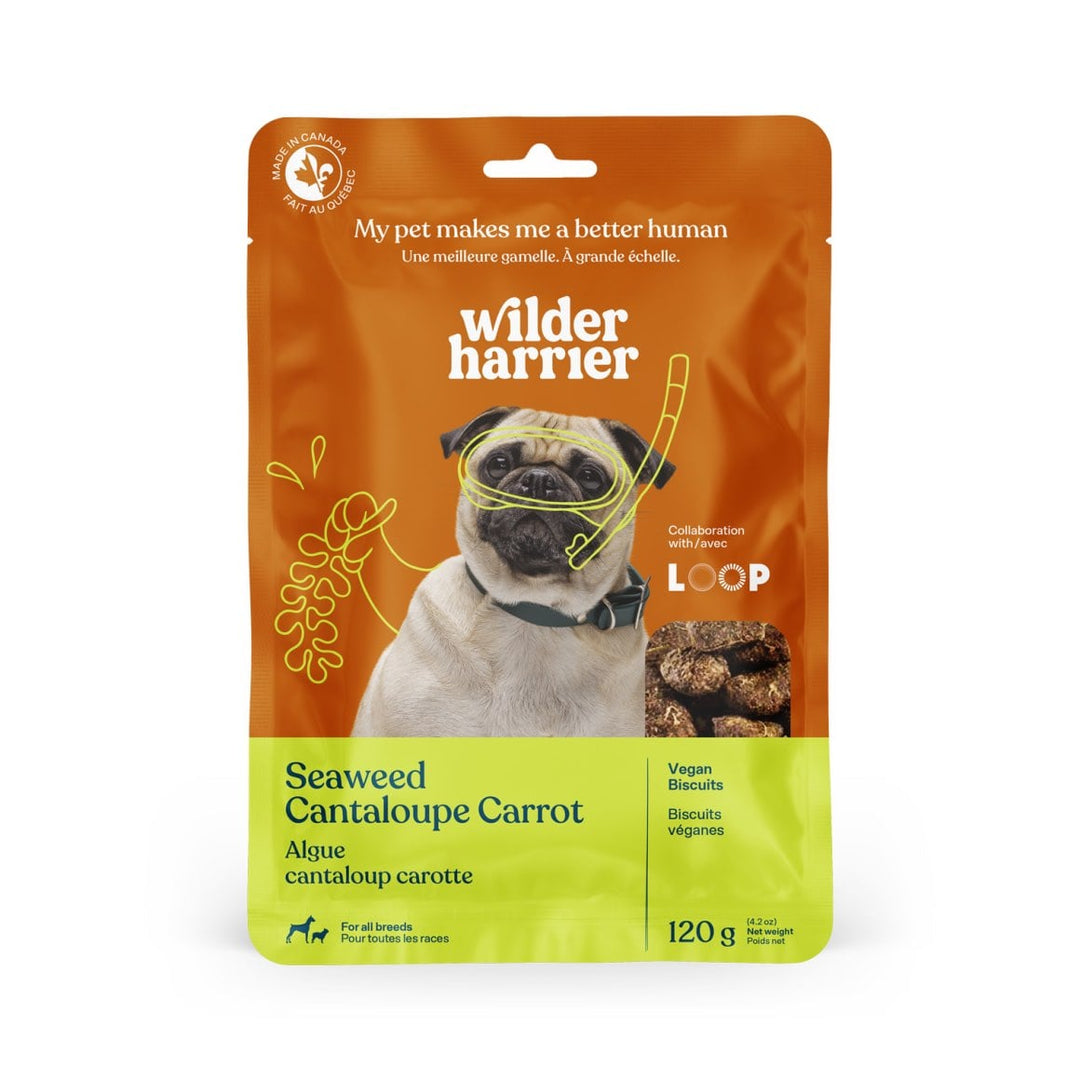 Wilder Harrier Vegan Dog Treats Seaweed, Cantaloupe and Carrot 120g