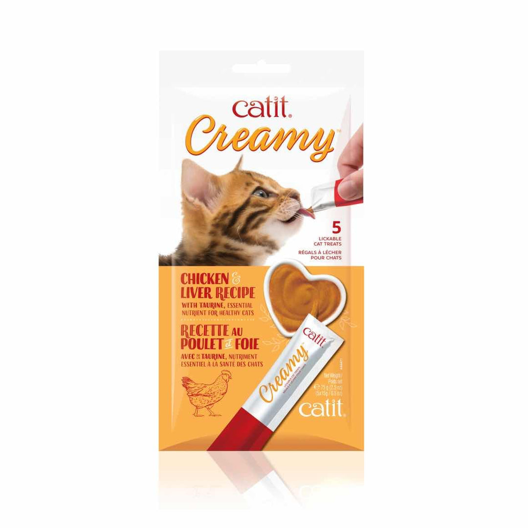 Catit Creamy Lickable Cat Treats Chicken &amp; Liver 5-Pack
