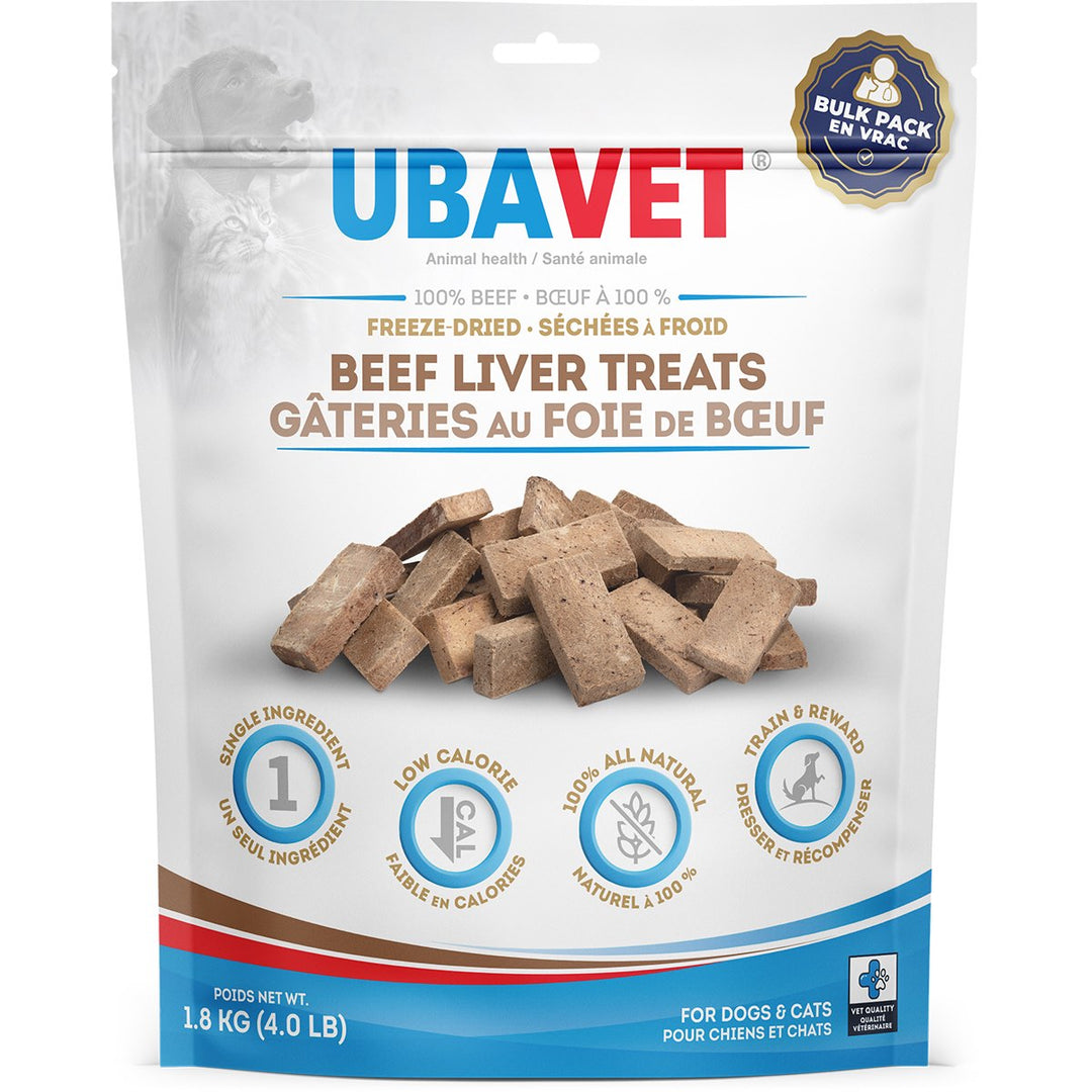 Ubavet Freeze Dried Beef Liver Treats for Dogs