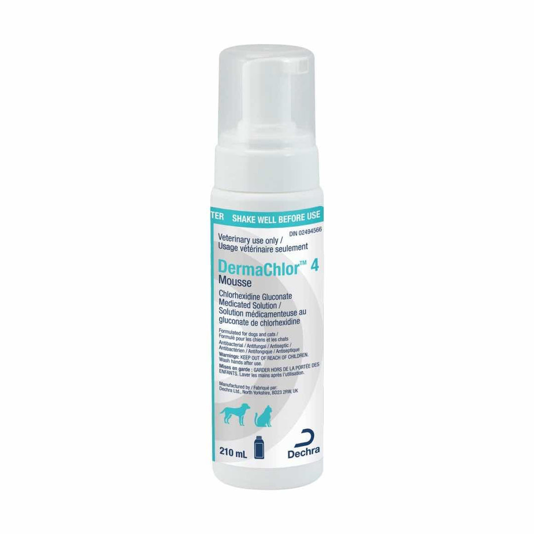 Dechra DermaChlor 4 Chlorhexidine Mousse for Dogs &amp; Cats - 210ml