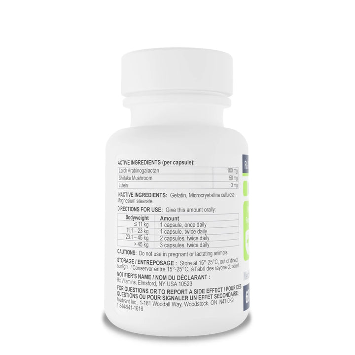 Rx Vitamins Immuno Support Immune Health Capsules for Dogs &amp; Cats, 60 Capsules