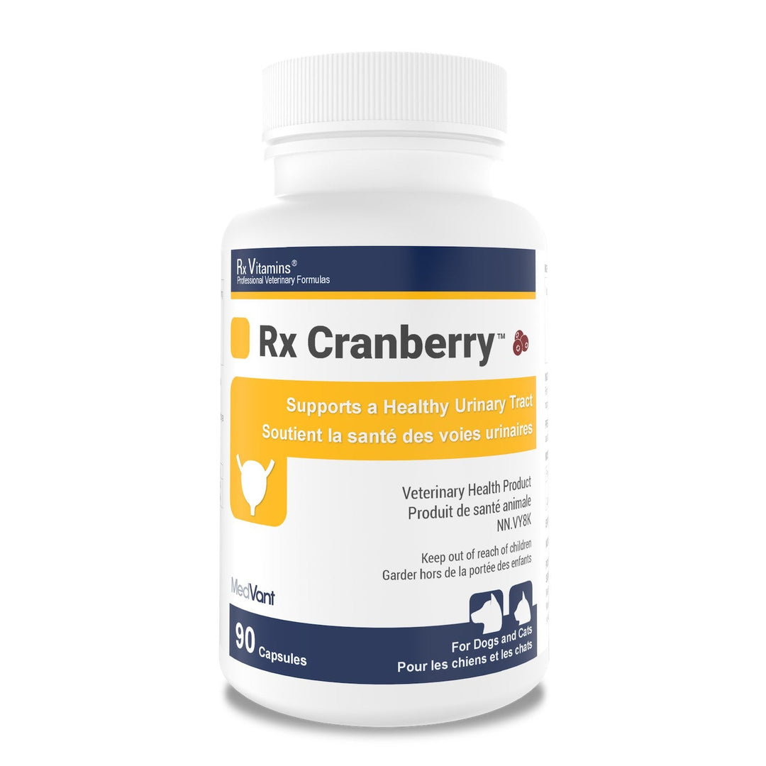 Rx Vitamins Rx Cranberry urinary support capsules for dogs and cats