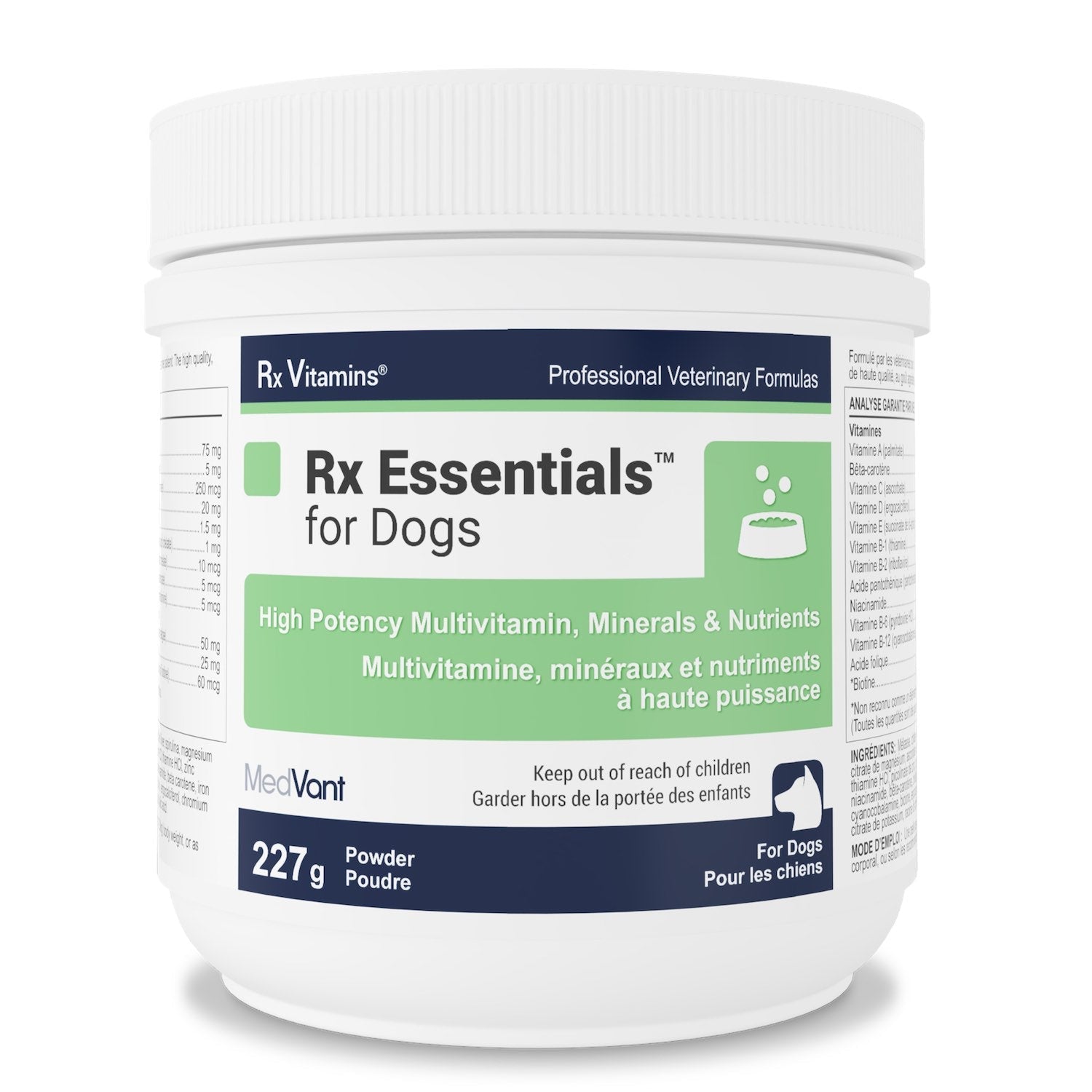 Rx Vitamins Rx Essentials multivitamin powder for dogs canister