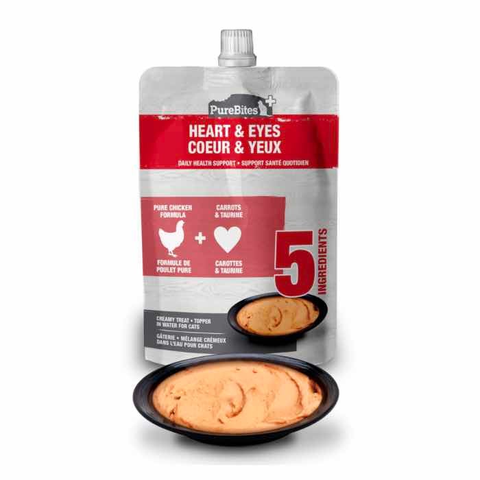 PureBites PureBites+ Heart &amp; Eyes Creamy Cat Treat 71g Chicken and Carrot