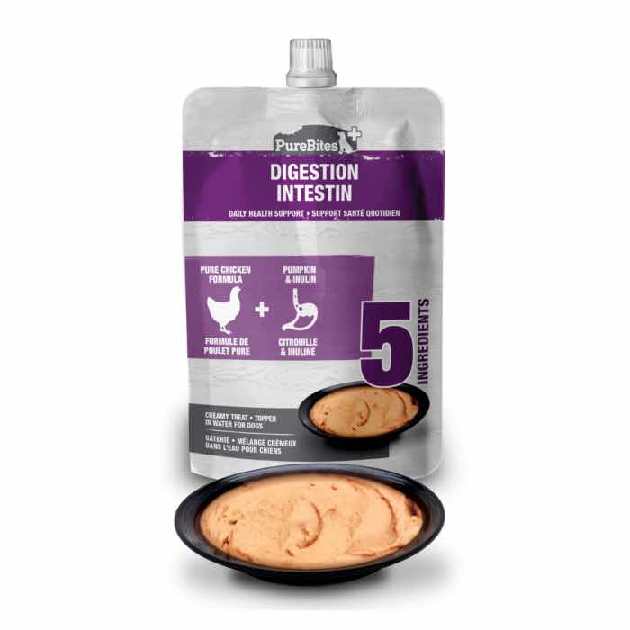 PureBites+ Gut &amp; Digestion Creamy Dog Treat - 15x71g Pouch Pack