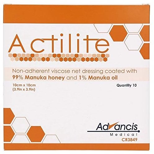 Advancis Medical Actilite Antibacterial Dressing for Dogs &amp; Cats, 10 cm x 10 cm