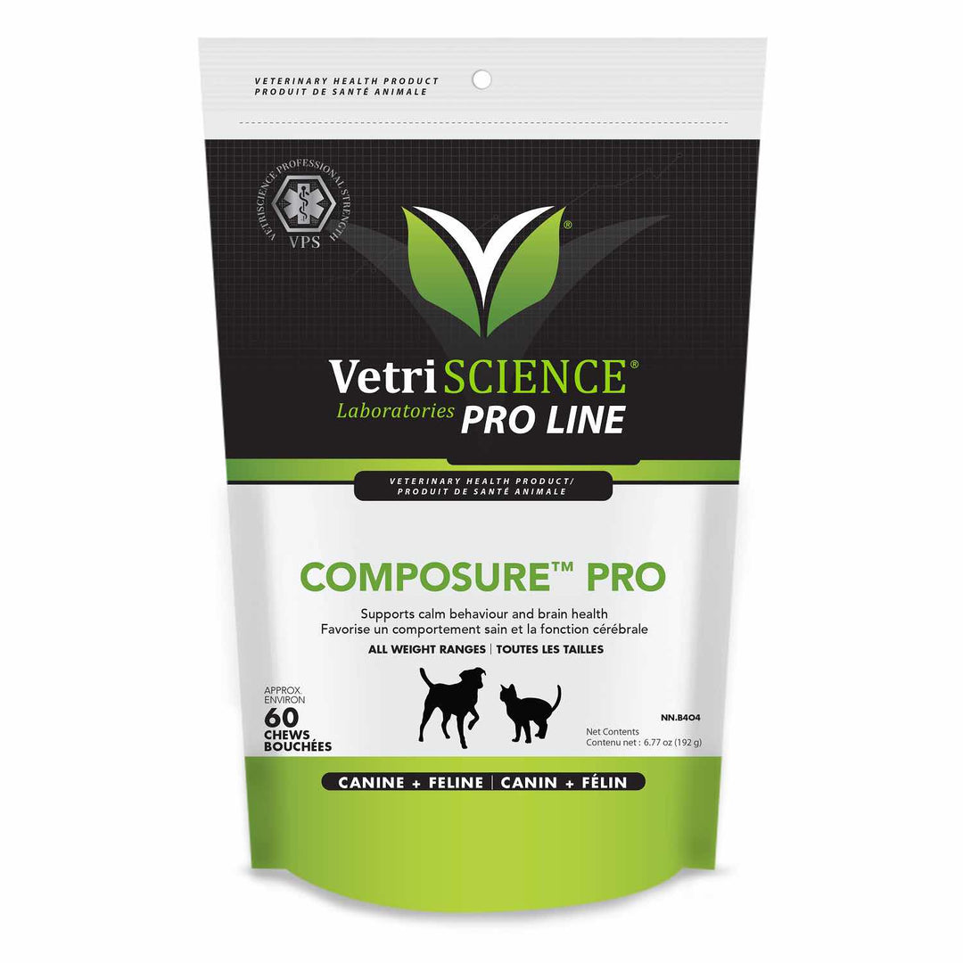 VetriScience Composure Pro calming chews for dogs and cats 60 count