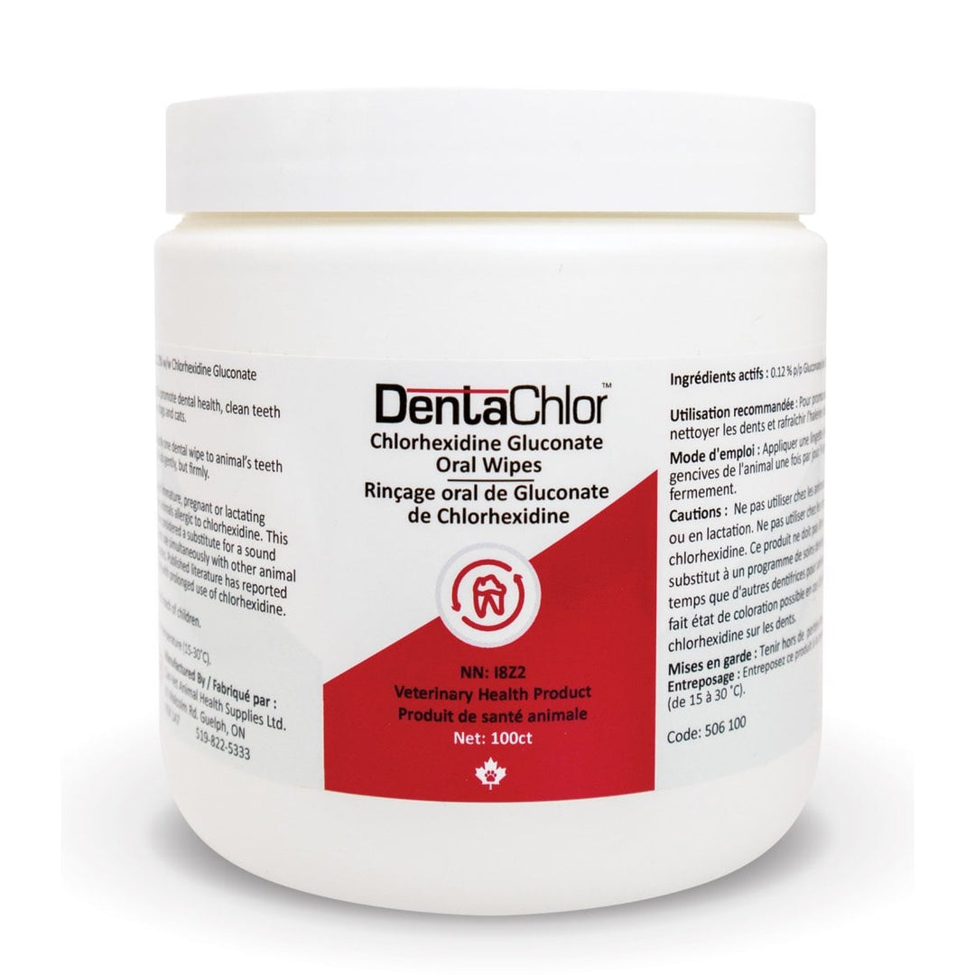 ProConcepts DentaChlor Chlorhexidine Dental Wipes for Dogs &amp; Cats - 100 Pack