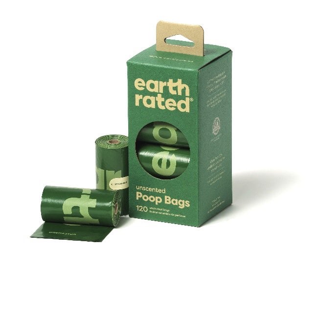 Earth Rated Eco-friendly Unscented Waste Bags for Dogs - 120 Pack Refill Rolls
