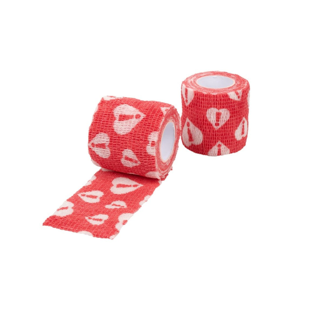 Kruuse Chew-Stop Bitter Cohesive Bandage Red for Dogs &amp; Cats