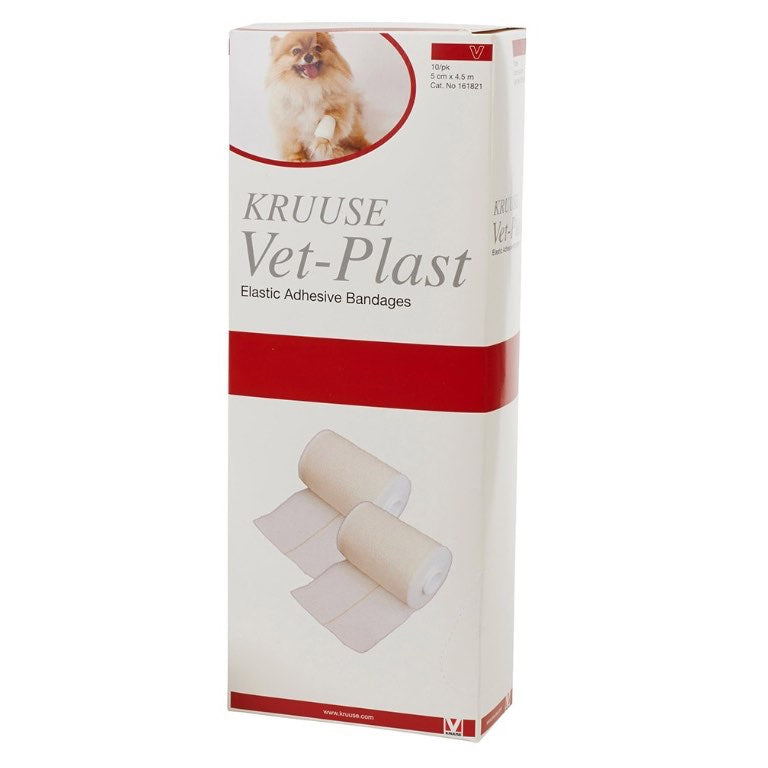 Kruuse Vet-Plast Elastic Adhesive Bandage Cream for Dogs &amp; Cats