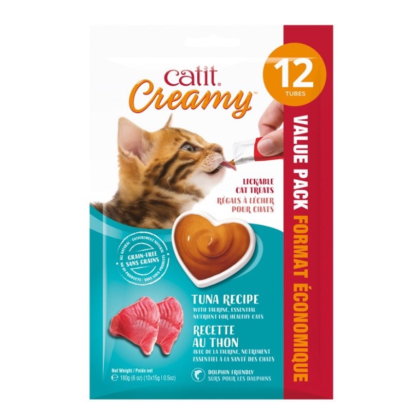 Catit Creamy Lickable Cat Treats Tuna 12 Pack