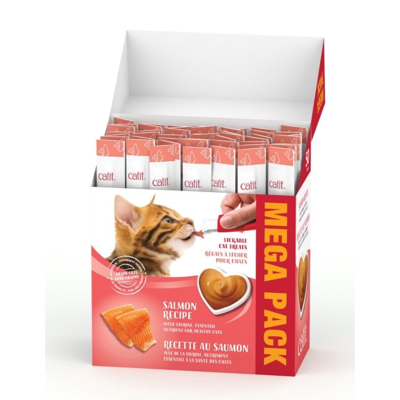 Catit Creamy Lickable Cat Treats Salmon 50 Pack