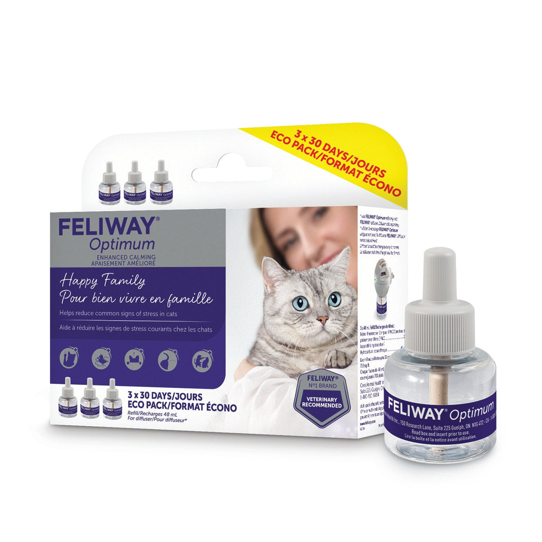 Ceva Feliway Optimum Diffuser Refill for Cats, 3 Units