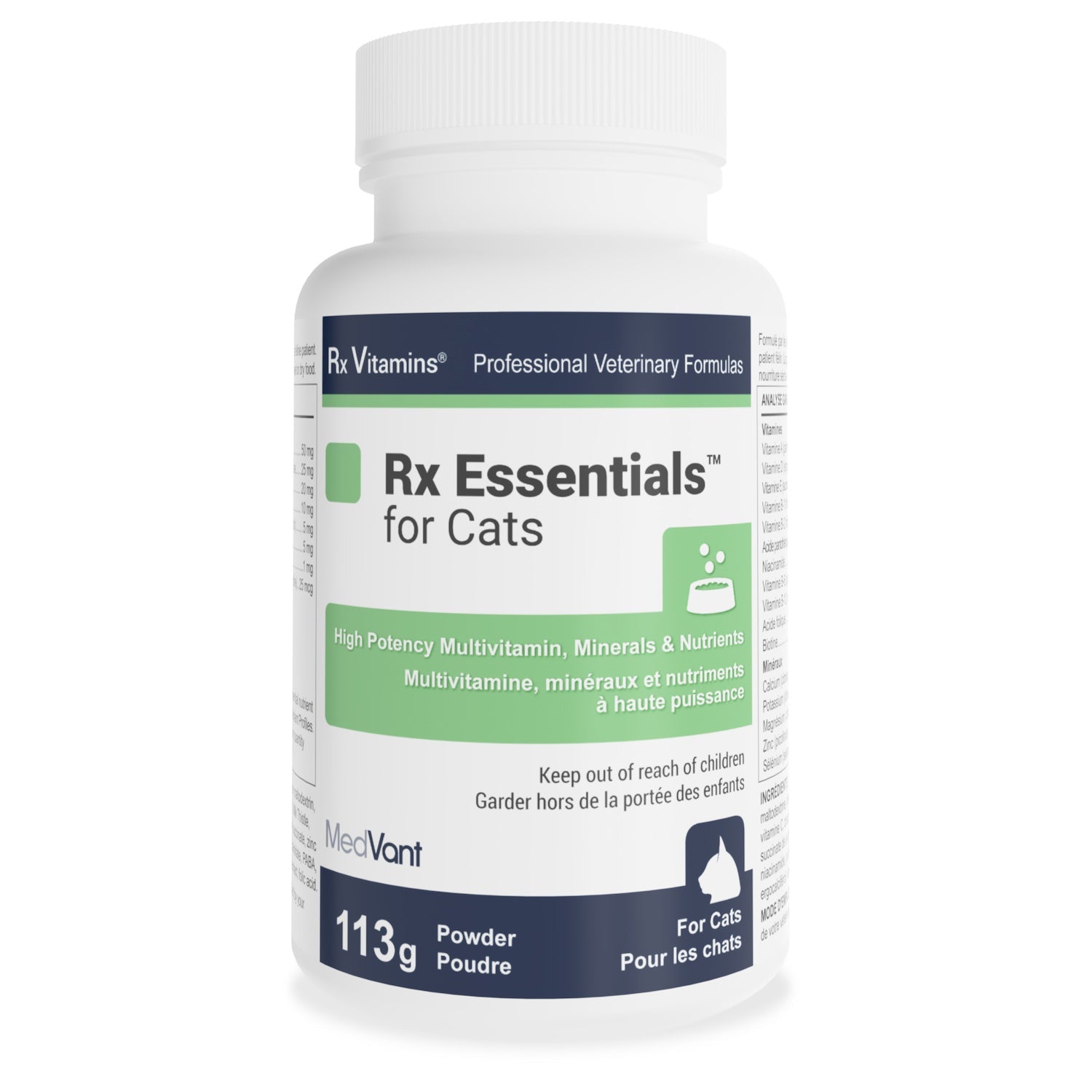 Rx Vitamins Rx Essentials multivitamin powder for cats 113g canister