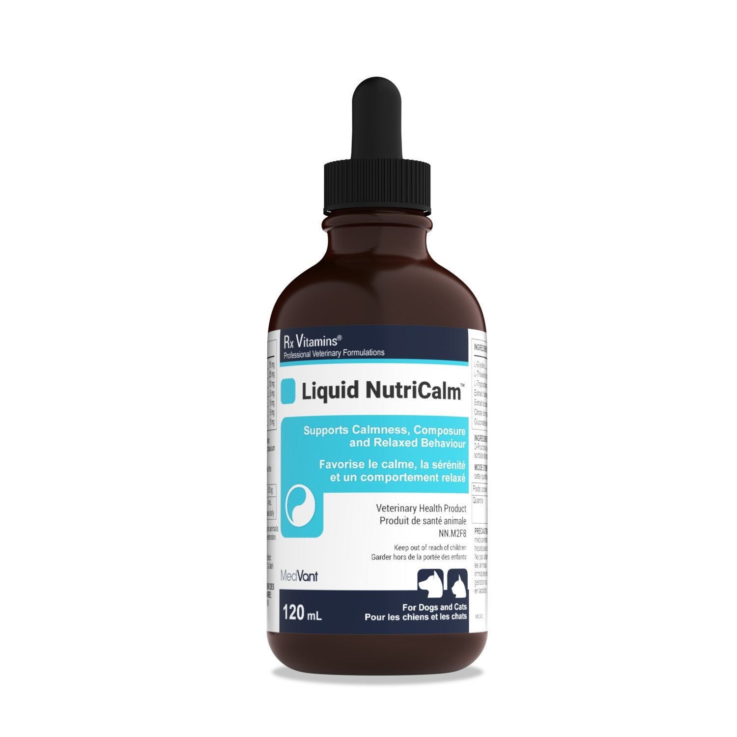 Rx Vitamins NutriCalm suspension salmon flavour calming liquid for dogs and cats 120ml bottle