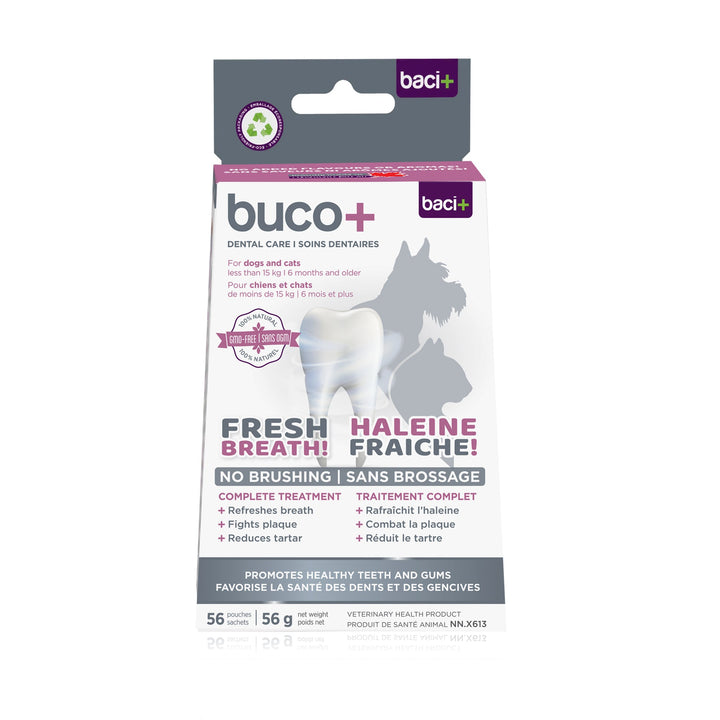 Baci+ Buco+ Dental Powder for Cats &amp; Small Dogs - 56 x 1g Sachets
