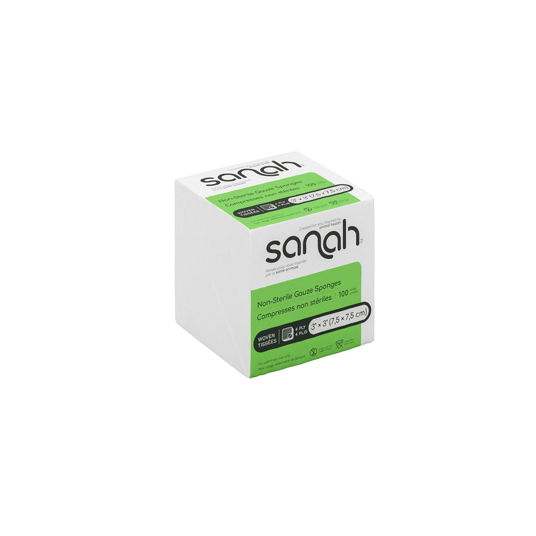 Sanah Veterinary Gauze Sponges, Non-Sterile, 4-Ply