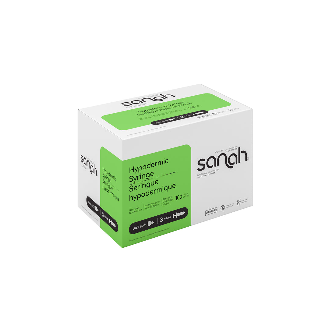 Sanah Hypodermic Syringes, Luer Lock, Sterile