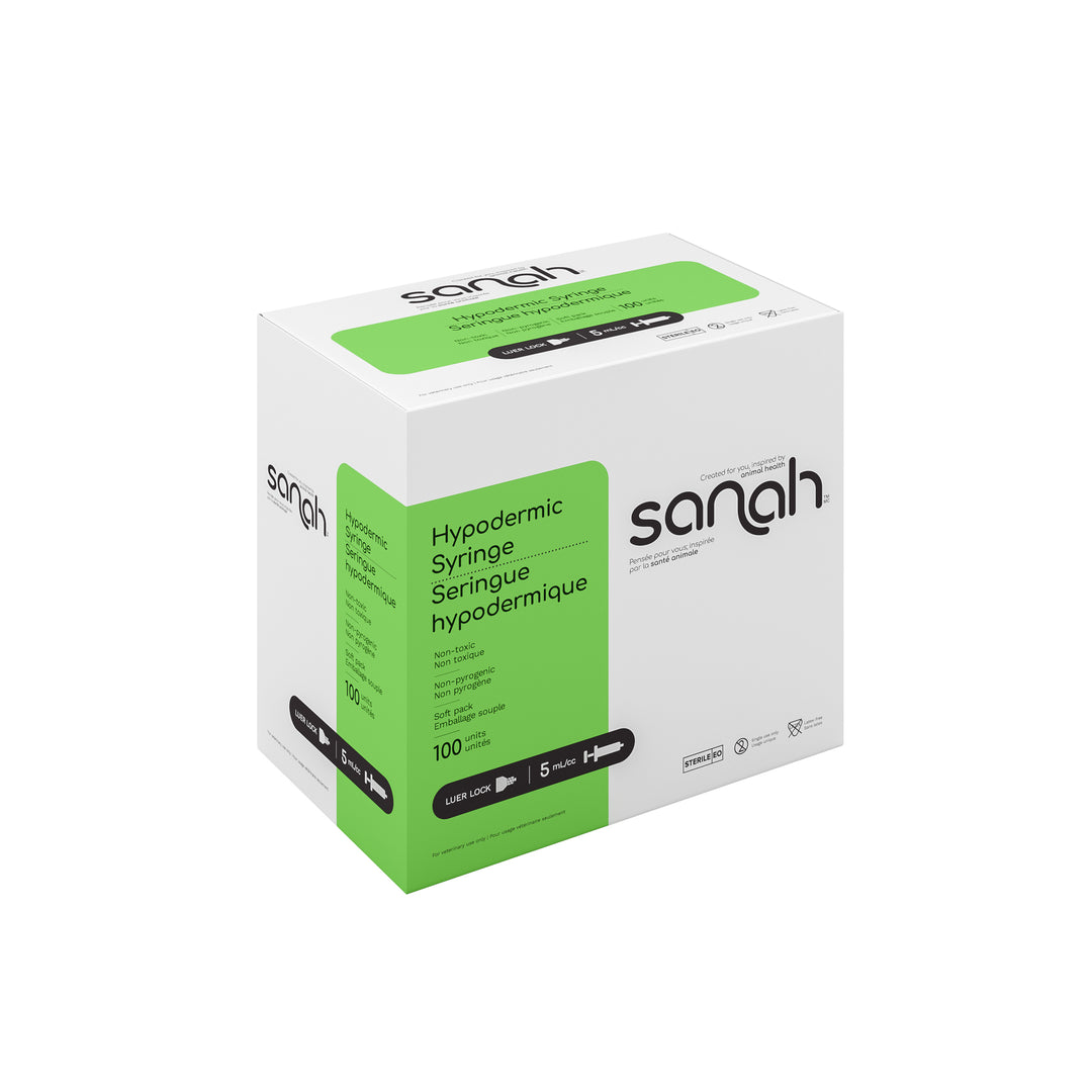 Sanah Hypodermic Syringes, Luer Lock, Sterile
