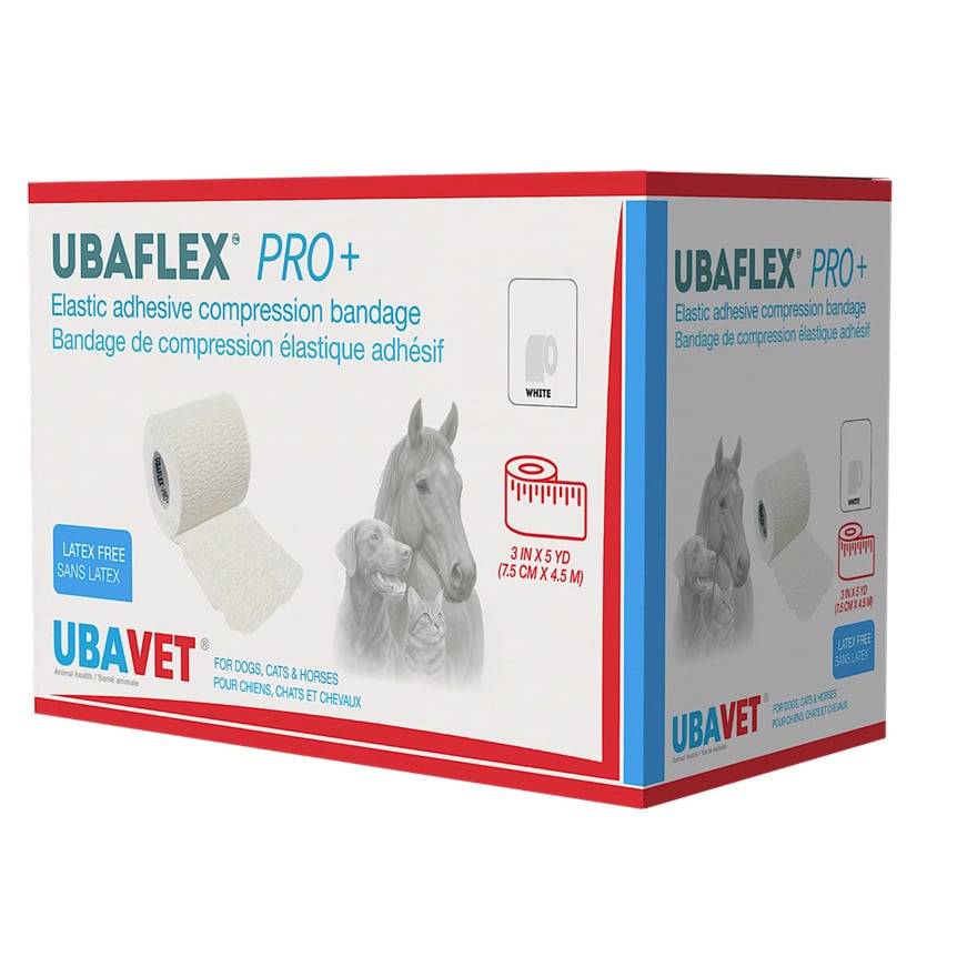 Ubavet Ubaflex Pro Plus Compression Bandage Roll White 7.5cm x 4.5m