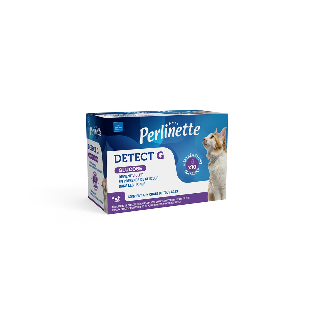 Detect G urinary glucose Detectors Perlinette for cats, 3 tests