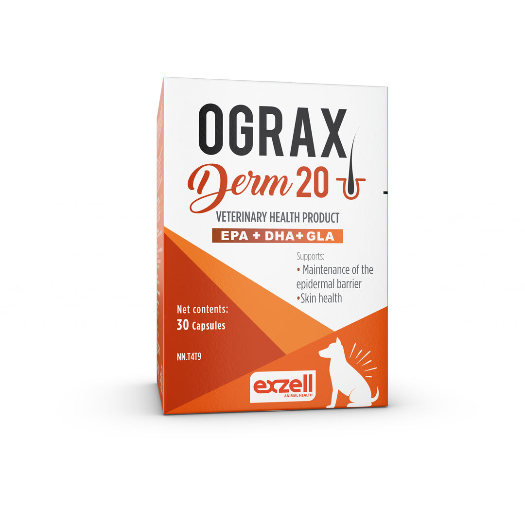 Ograx Derm 20 large breed capsules for dogs, 30 caps