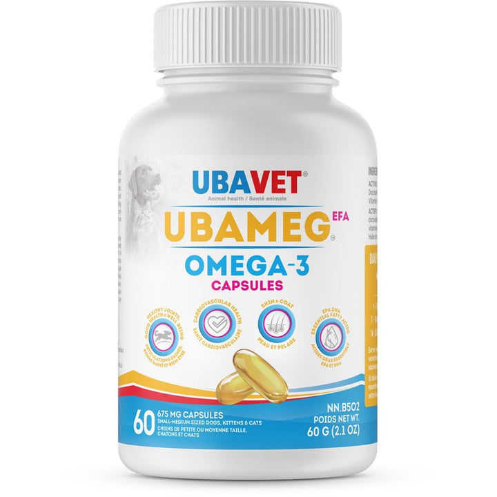 Ubavet Ubameg EFA Omega 3 675 mg Capsules for Dogs &amp; Cats