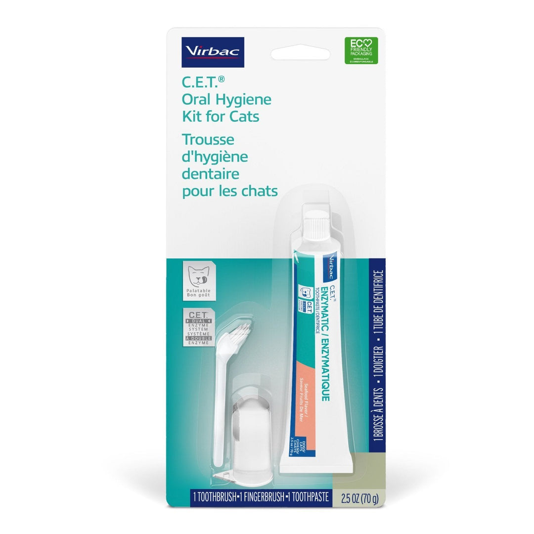 Virbac C.E.T. Oral Hygiene Kit for Cats Seafood 1 Kit