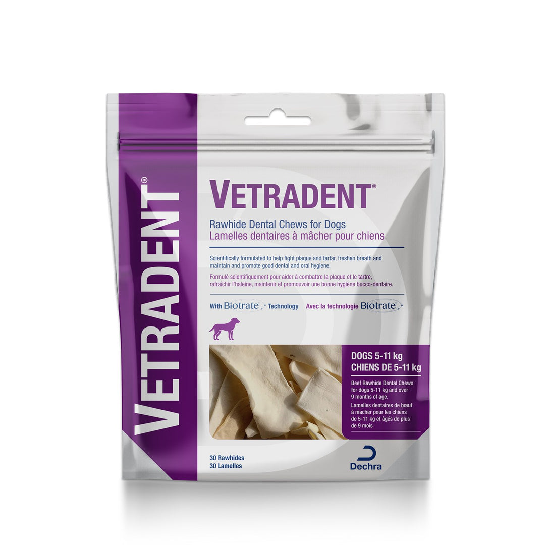 Vetradent Rawhide Dental Chews for Dogs, 30 Chews