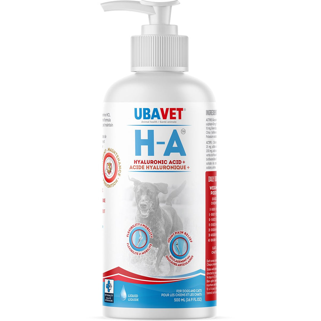 Ubavet HA Hyaluronic Acid Glucosamine HCl + Green Lipped Mussels Joint Supplement for Dogs &amp; Cats