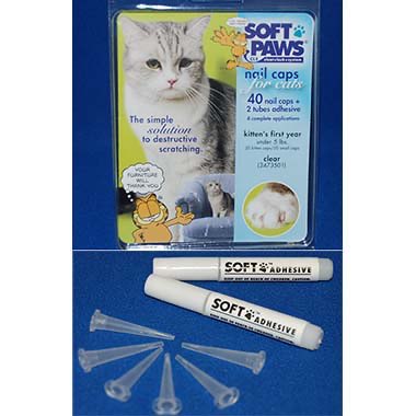 Softpaws Nail Cap Kit for Kittens – Clear, 40 Caps