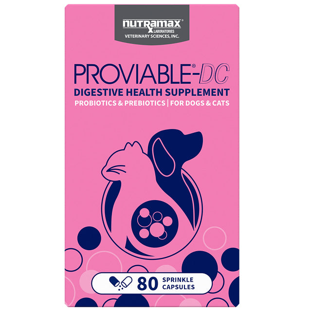 Nutramax Proviable-DC 5 Billion CFU Probiotic Supplement for Dogs &amp; Cats